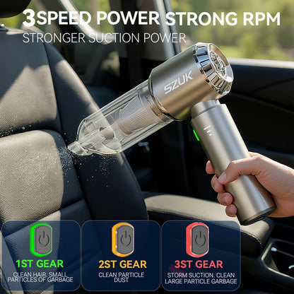 SZUK 18000PA Mini Car Vacuum Cleaner Wireless Handheld Cleaner Cleaning Machine Strong Powerful Portable Vacuum Cleaner Car