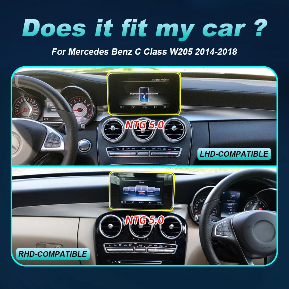 Android Auto Wireless CarPlay For Mercedes Benz C Class W205 GLC X253 V W446 Car Multimedia Navigation GPS DSP Qualcomm 680