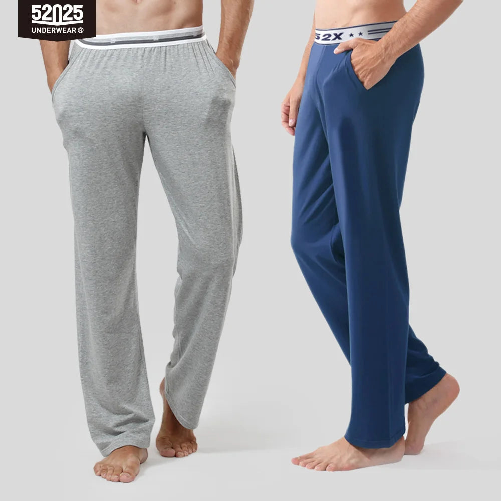 52025 Men's Cotton Modal Pajama Pants (2-Pack) – Silky-Soft Lounge Pants with Relaxed Fit, Side Pockets & Lightweight Comfort