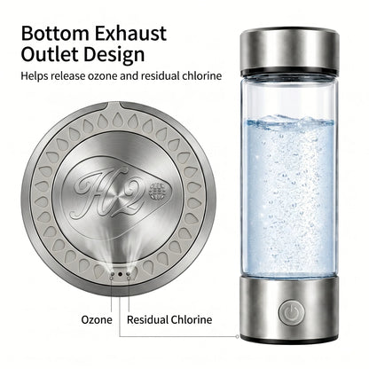 12000PPB SPE PEM Hydrogen Water Generator Bottle Portable Rechargeable Alkaline Ionizer Cup Health Drinkware for Home Travel