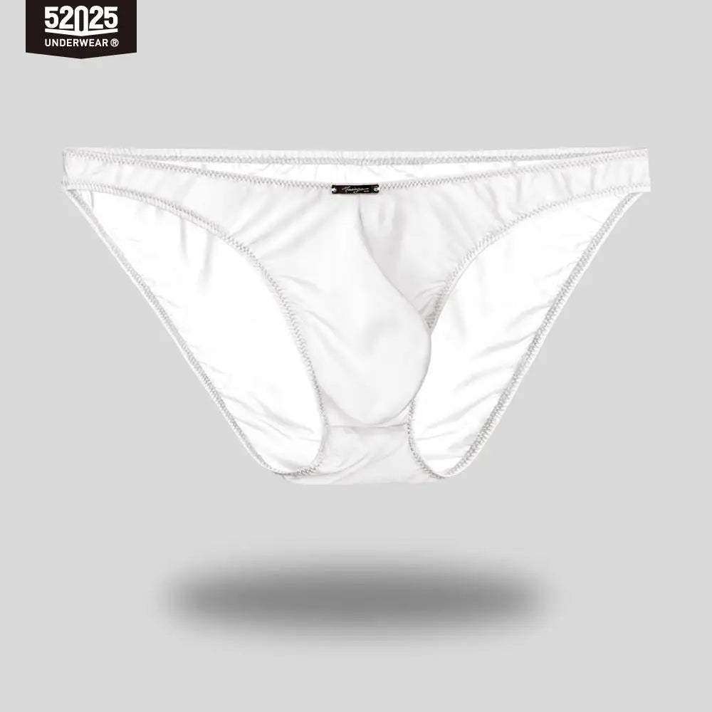 52025 Men's Ultra-Light Mini Briefs – Semi-Transparent, Silky-Soft Nylon, 3D Anatomical Pouch and Barely-There Comfort