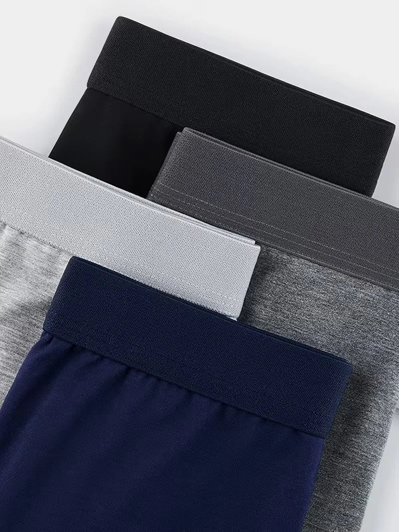 Men's Black Boxer Briefs Random 6-Pack | Ultra Soft Cotton Stretch | Breathable Comfort Underwear for Daily Wear