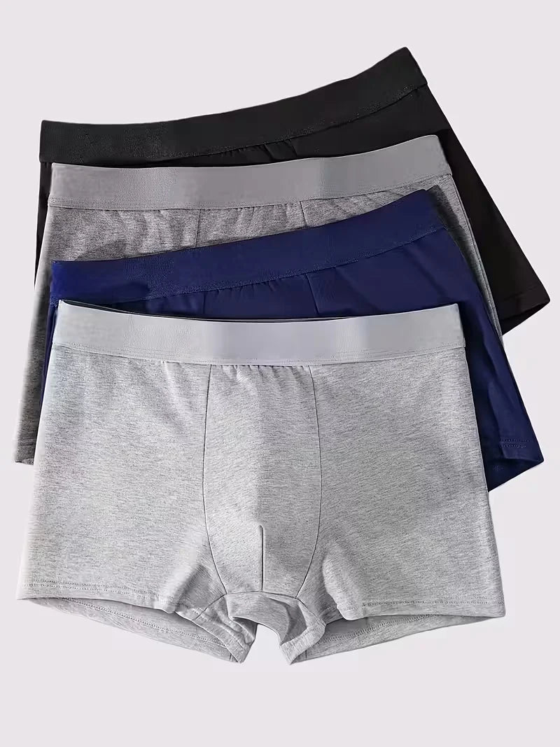 Men's Black Boxer Briefs Random 6-Pack | Ultra Soft Cotton Stretch | Breathable Comfort Underwear for Daily Wear