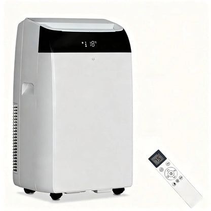 14000 BTU Portable Air Conditioner 3-in-1 AC Unit Cool Dehumidifier Fan Mode for Rooms Up to 750 Sq.ft White Portable AC with LED Display Remote Control 24H Timer Complete Exhaust Hose & Window Kit Included