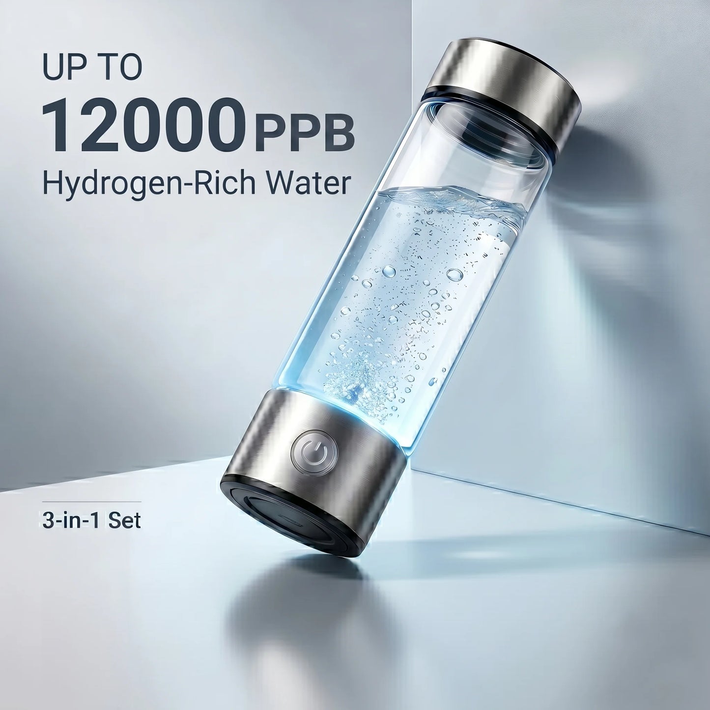 12000PPB SPE PEM Hydrogen Water Generator Bottle Portable Rechargeable Alkaline Ionizer Cup Health Drinkware for Home Travel