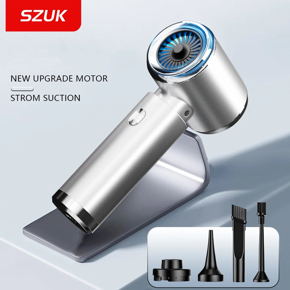 SZUK Mini Car Vacuum Cleaner 165000Pa Powerful Vacuum Cleaner Strong Suction Handheld Portable Wireless Vacuum Cleaner for Car