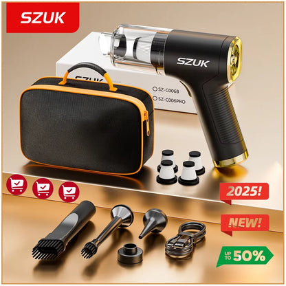 2025 Mini Vacuum Cleaner SZUK 780000PA Powerful Cordless Portable Vacuum Cleaner for Home Handheld Blower Car Vacumm Cleaner