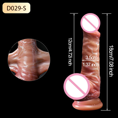 Super Realistic Dildo Sliding Foreskin Penis Penetration Anal Sex Toys Flexible Dick Dildos Sexy Adult Female Masturbation Toys