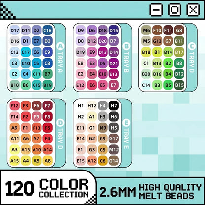 5mm Hama Beads 221 Colors 120 Color Set 1000PCS Perler Fuse Beads DIY Puzzle Pixel Art Ironing Beads Educational Toy Kids Gift