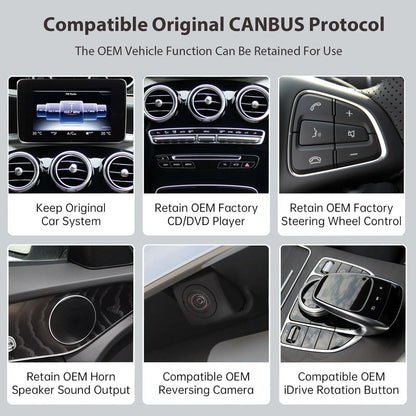 Wireless Carplay/Android Auto 12.3'' Touch screen Multimedia for Mercedes Benz NTG5.0  A B E C GLE W167 W212 W246 W205 W176 C117