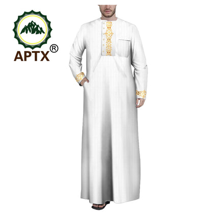 Muslim Jubba for Men Quality Thobe Tailor Made Single Breasted Loose Casual Style Long Robe for Event Wedding TA2014001