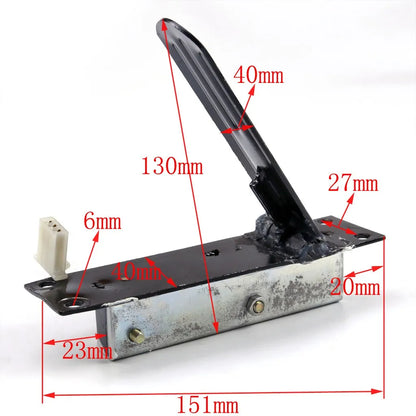 For GO Kart Electric Accelerator Pedal Universal Metal Hall Effect Foot Throttle 12v 24v 36v 48v 60v