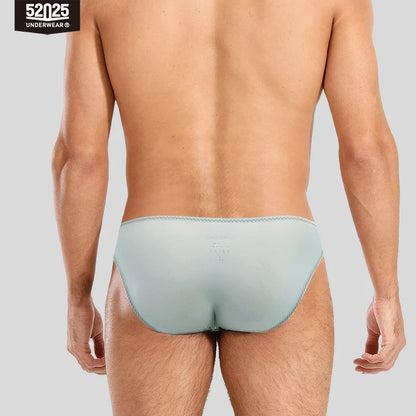 52025 Men's Ultra-Light Mini Briefs – Semi-Transparent, Silky-Soft Nylon, 3D Anatomical Pouch and Barely-There Comfort