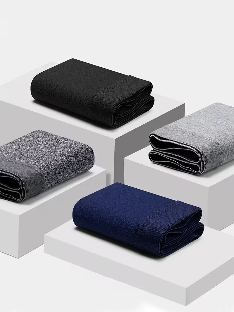 Men's Black Boxer Briefs Random 6-Pack | Ultra Soft Cotton Stretch | Breathable Comfort Underwear for Daily Wear