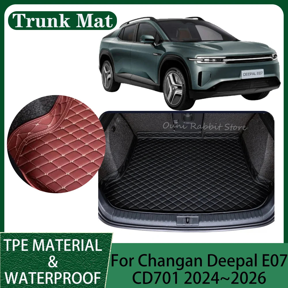 For Changan Deepal E07 CD701 2024~2026 2025 Car Trunk Mat Scratch Prevention Boot Cover Tray Interior Protector Accessories