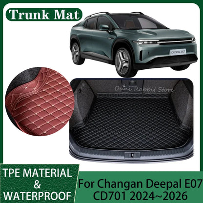 For Changan Deepal E07 CD701 2024~2026 2025 Car Trunk Mat Scratch Prevention Boot Cover Tray Interior Protector Accessories