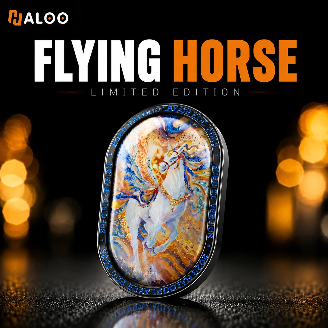 HALOOPLAYER Original Official EDC Fidget Spinner Slider Toys Custom DIY EDC Sea Shark Metal Stainless Steel Anti Stress Relief