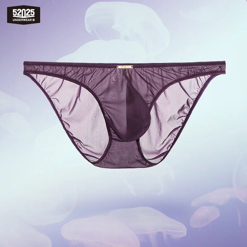 52025 Men's Ultra-Thin Transparent Briefs – Barely-There Feel, 3D Contoured Pouch and Weightless Comfort with Second-Skin Fit
