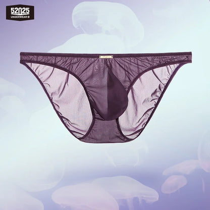 52025 Men's Ultra-Thin Transparent Briefs – Barely-There Feel, 3D Contoured Pouch and Weightless Comfort with Second-Skin Fit