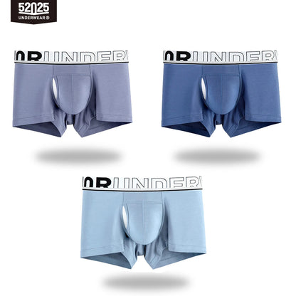 52025 Men's Dual Pouch Boxers – Ultra-Soft Modal, Patented Separation Pouch with Silk Mesh Support and Breathable Comfort
