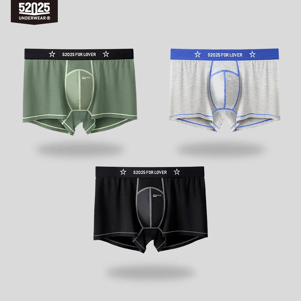 52025 Men's Viscose Boxers – 3D Capsule Support Pouch with Breathable Comfort, Adaptive Fit, Sculpted Lift and All-Day Comfort