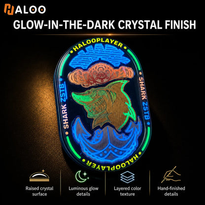 HALOOPLAYER noctilucent fidget slider sea shark pro custom version relieve stress EDC fidget spinner toys