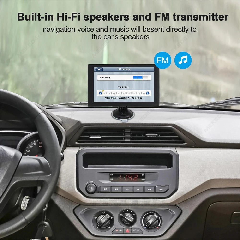 9 Inch HD Touch Screen 2D 3D Car GPS Navigation Multilingual Voice Latest Europe Maps GPS Navigation Support FM Transmitter