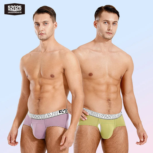 52025 Men's Dual Pouch Briefs – Ultra-Soft Modal, Patented Separation Pouch with Silk Mesh Support and Breathable Comfort