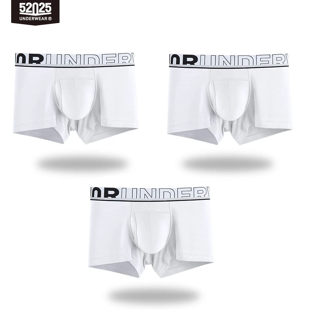 52025 Men's Dual Pouch Boxers – Ultra-Soft Modal, Patented Separation Pouch with Silk Mesh Support and Breathable Comfort