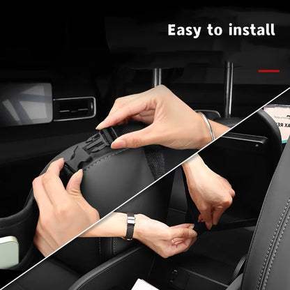 Car Seat Middle Hanger Storage Bag PU Leather Universal Car Seat Gap Organizer Hanging Handbag Holder Net Pocket Stowing Tidying