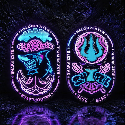 HALOOPLAYER noctilucent fidget slider sea shark pro custom version relieve stress EDC fidget spinner toys