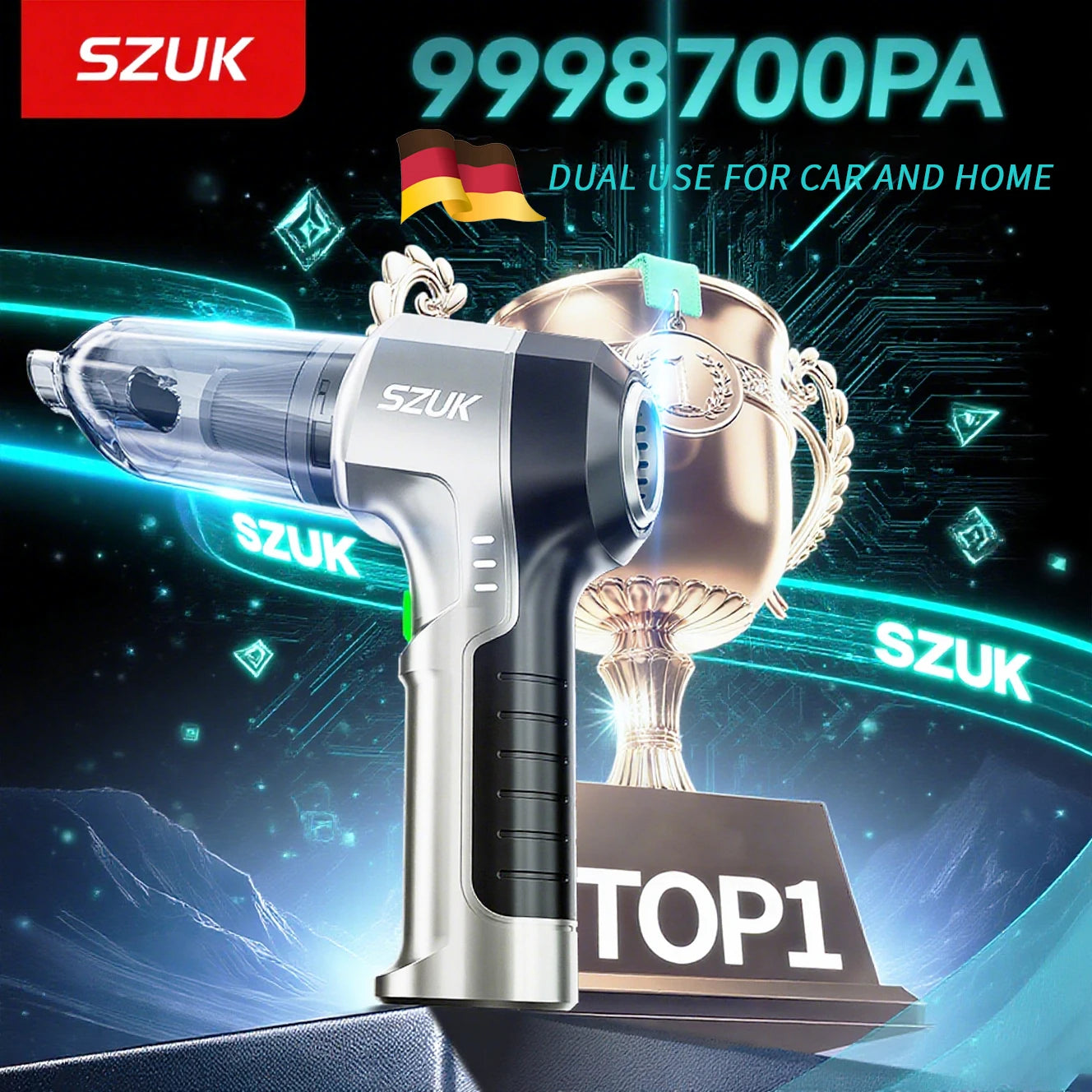 Portable Vacuum Cleaner for Car Home New Handheld Mini Vacuum Cleaner SZUK Car Vacuum Cleaner Powerful Suction Wireless Cleaner