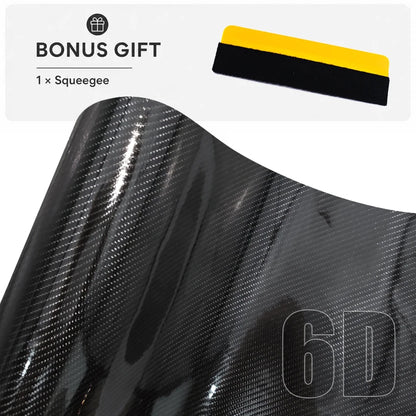 6D Carbon Fiber Vinyl Foil Film Ultra Gloss Waterproof Decoration Film Auto Wrap Sticker for Laptop Phone Case Motorcycle