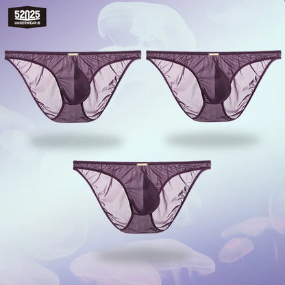 52025 Men's Ultra-Thin Transparent Briefs – Barely-There Feel, 3D Contoured Pouch and Weightless Comfort with Second-Skin Fit