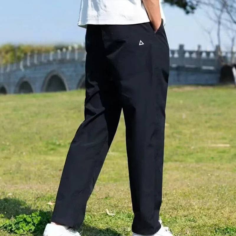 Men's Conical Cargo Pants Spring Autumn Straight Leg Casual Trousers Outdoor Waterproof Sports Hiking Mountain Climbing Pants