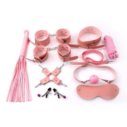 Exotic Sex Toys, Leather Plush sexy Bondage Bundle Set, Gag, Whip, Butt Plug, Sex Toys for Women, Nipple Clips, Erotic Sex Toys