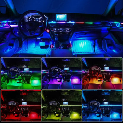 22 In1 Car Acrylic LED Ambient Lights For For Nissan Altima Rogue Clio Kaptur Eclipse For BMW F30 F31 F10 F11 F07 F18 G30 G38