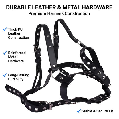 Women Leather Open Cup Body Harness Bra Adjustable Bust Bondage Belt BDSM Fetish Lingerie Sexy Restraint Costume Adult Accessory