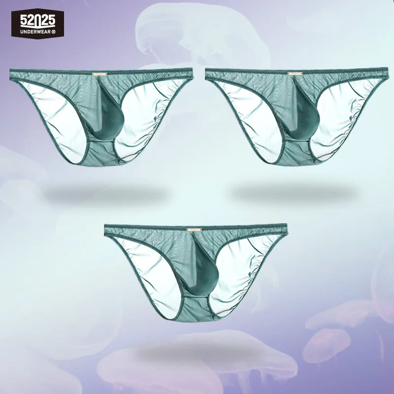 52025 Men's Ultra-Thin Transparent Briefs – Barely-There Feel, 3D Contoured Pouch and Weightless Comfort with Second-Skin Fit