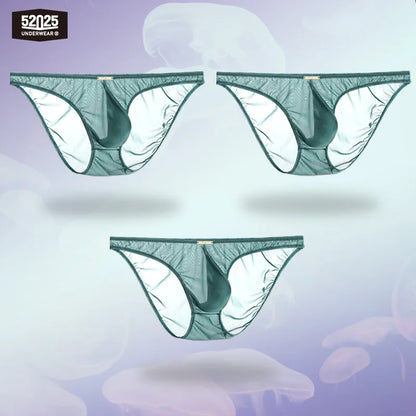 52025 Men's Ultra-Thin Transparent Briefs – Barely-There Feel, 3D Contoured Pouch and Weightless Comfort with Second-Skin Fit