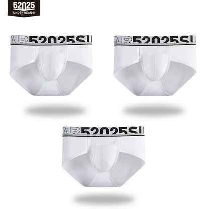 52025 Men's Dual Pouch Briefs – Ultra-Soft Modal, Patented Separation Pouch with Silk Mesh Support and Breathable Comfort