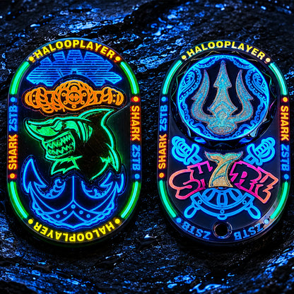 HALOOPLAYER noctilucent fidget slider sea shark pro custom version relieve stress EDC fidget spinner toys