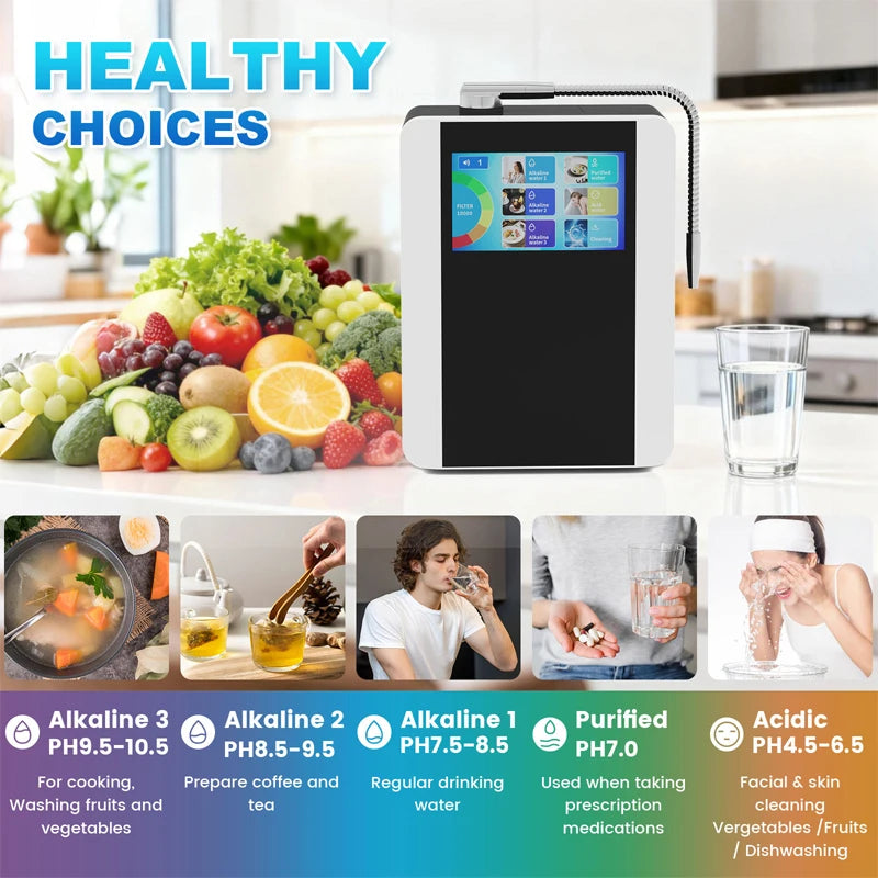 Wholesale Home Use Japan Tech Alkaline Water Ionizer Hydrogen PH Water Machine Countop Hydrogen Water Generator Dispenser