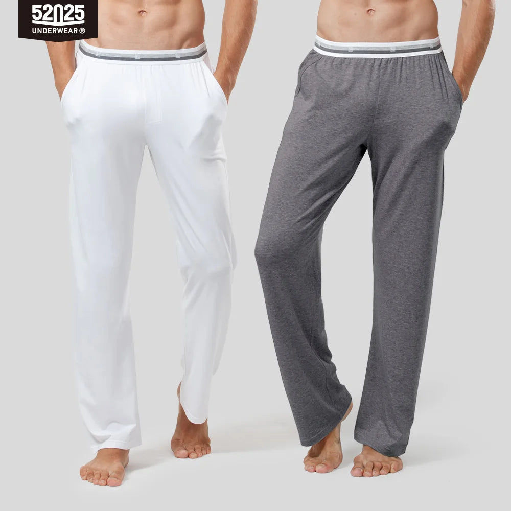 52025 Men's Cotton Modal Pajama Pants (2-Pack) – Silky-Soft Lounge Pants with Relaxed Fit, Side Pockets & Lightweight Comfort