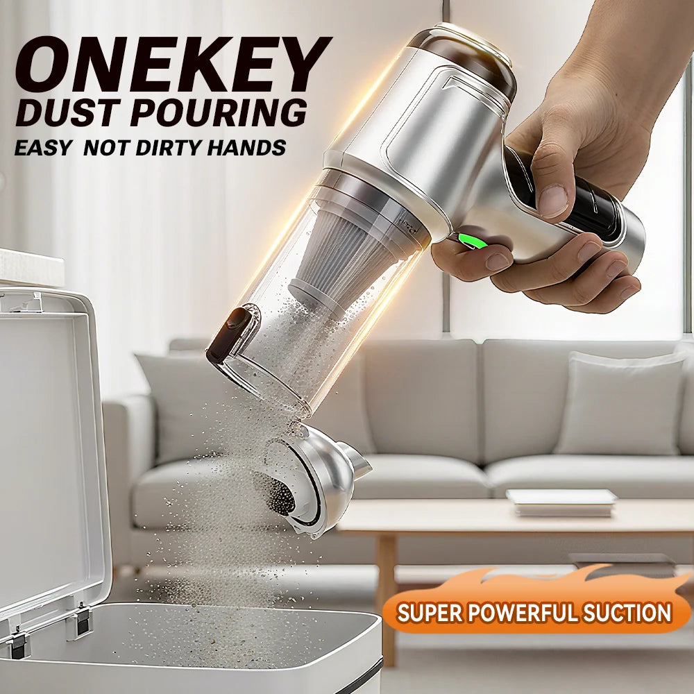 SZUK 638000Pa New Powerful Mini Vacuum Cleaner Handheld Wireless Car Vacuum Cleaner Home Appliance Portable Car Vacuum Cleaner