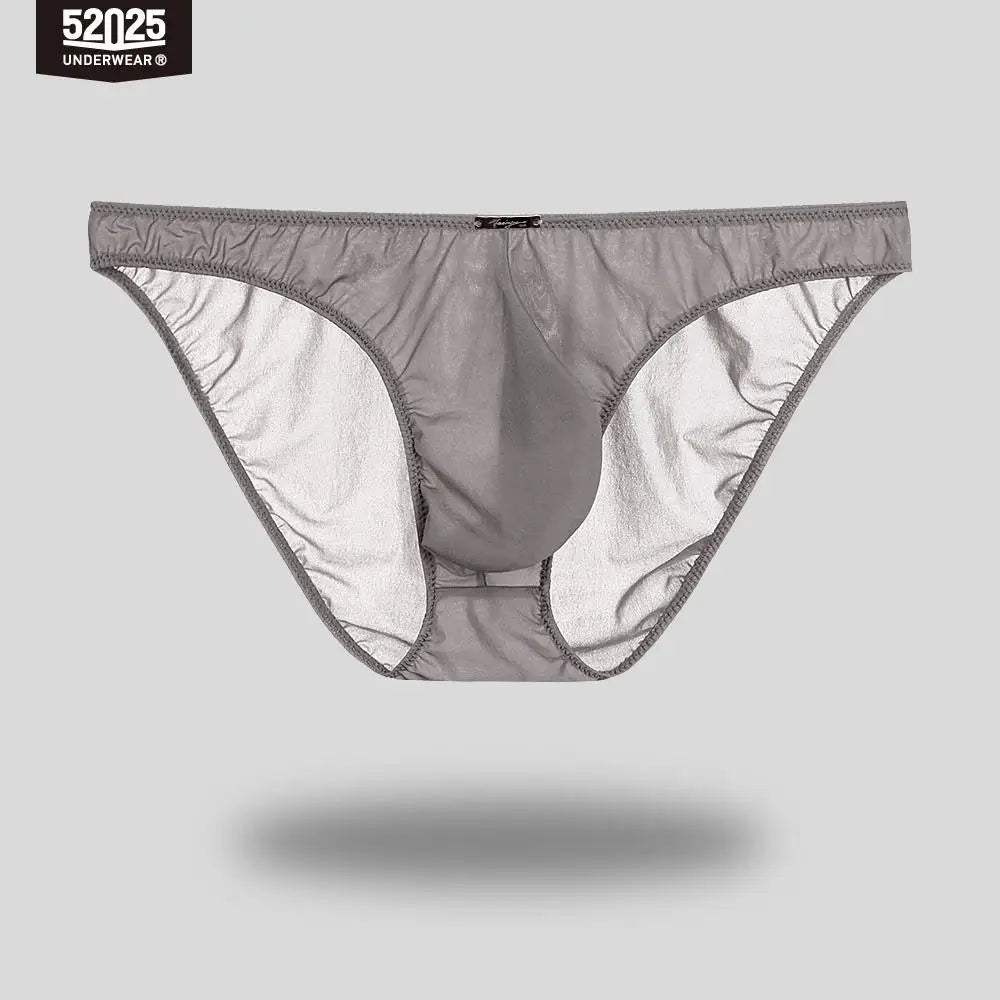 52025 Men's Ultra-Light Mini Briefs – Semi-Transparent, Silky-Soft Nylon, 3D Anatomical Pouch and Barely-There Comfort