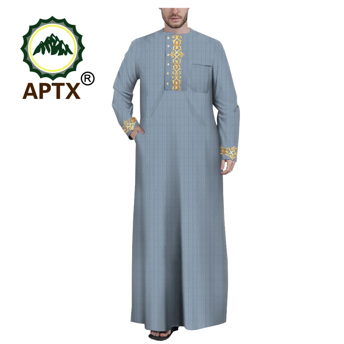 Muslim Jubba for Men Quality Thobe Tailor Made Single Breasted Loose Casual Style Long Robe for Event Wedding TA2014001