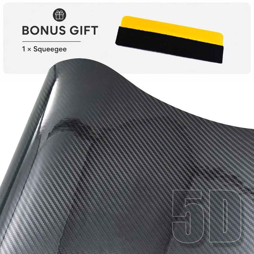 6D Carbon Fiber Vinyl Foil Film Ultra Gloss Waterproof Decoration Film Auto Wrap Sticker for Laptop Phone Case Motorcycle