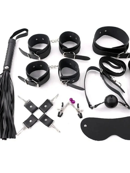 Exotic Sex Toys, Leather Plush sexy Bondage Bundle Set, Gag, Whip, Butt Plug, Sex Toys for Women, Nipple Clips, Erotic Sex Toys