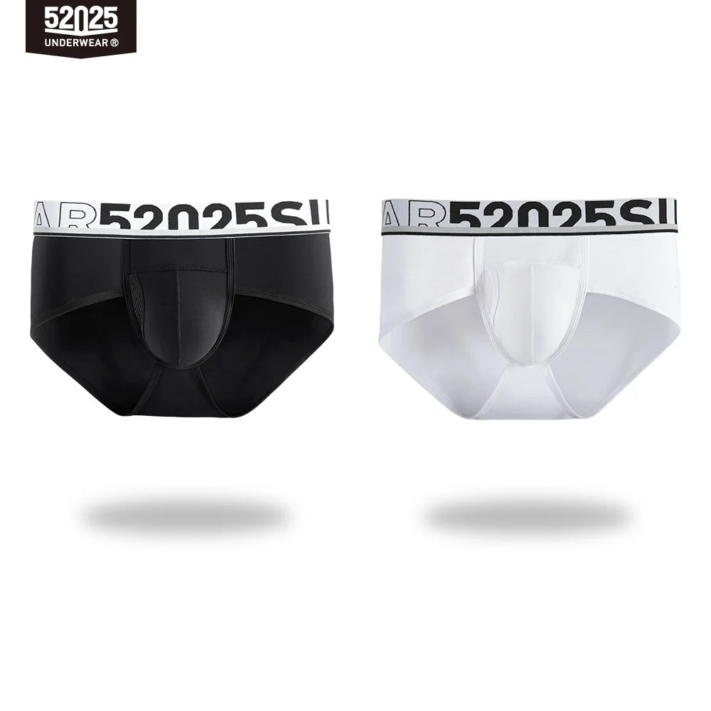 52025 Men's Dual Pouch Briefs – Ultra-Soft Modal, Patented Separation Pouch with Silk Mesh Support and Breathable Comfort